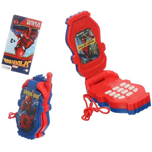 Brinquedo diverso celular inf. flip spider-man - etitoys (dp.c/12)