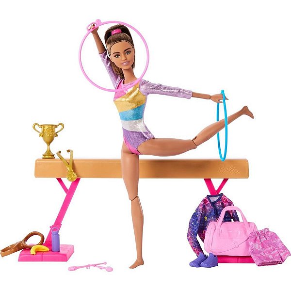 Barbie profissoes barbie latina conj.de ginasta - mattel (unidade)