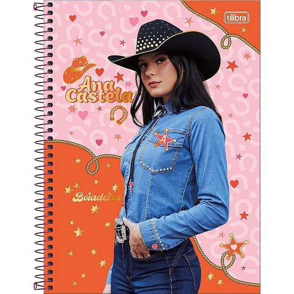 Caderno 10x1 capa dura ana castela 160fls - tilibra (pct.c/04)