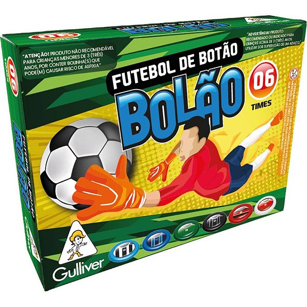 Futebol de botao 6 times bolao (s) - gulliver (unidade)