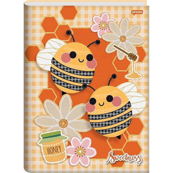 Caderno brochurao capa dura sweetness 80fls. - jandaia (pct.c/05)
