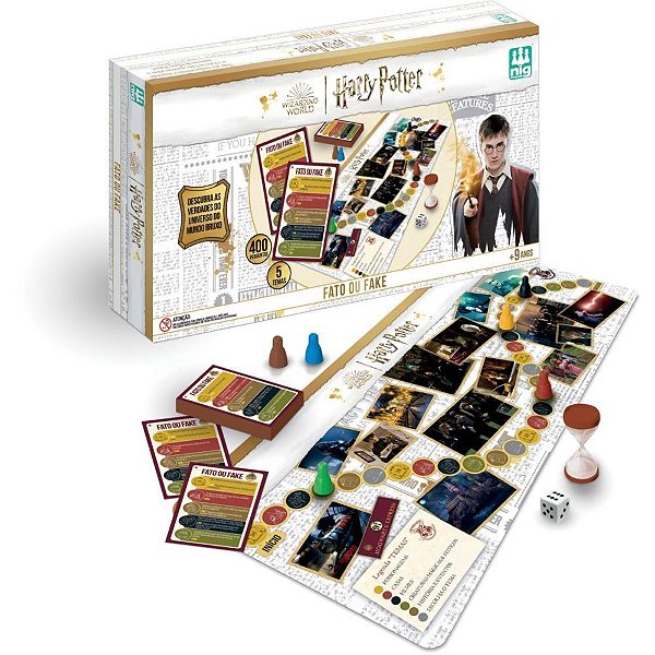 Jogo de tabuleiro harry potter fato ou fake? - nig brinquedos (unidade)