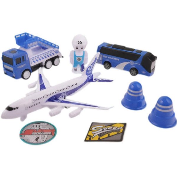 Carrinho a friccao police car kit com 7 pcs - pica pau (unidade)