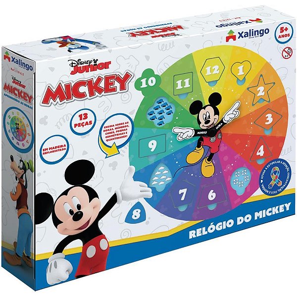 Brinquedo pedagogico mickey aprendendo as horas - xalingo (unidade)