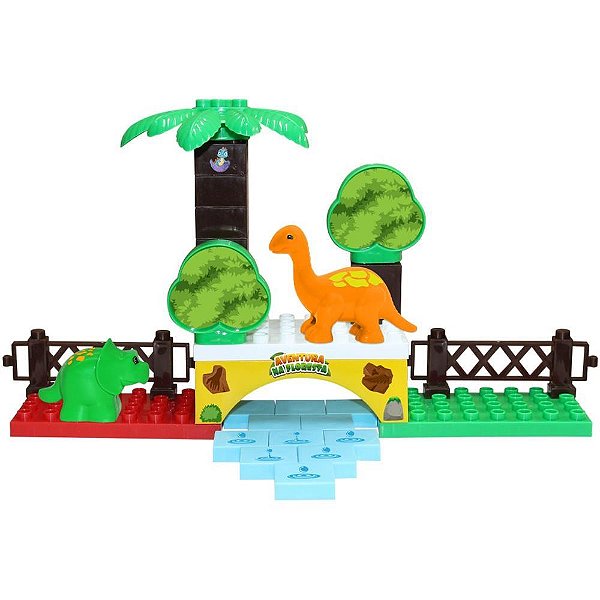 Brinquedo para montar turma do dino avent.na florest - monte libano (unidade)