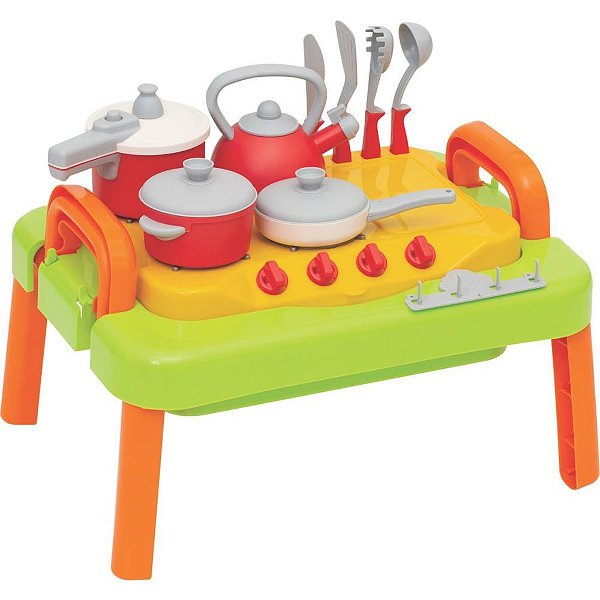 Brincando de casinha mesinha baby gourmet c/acessor - merco toys (unidade)