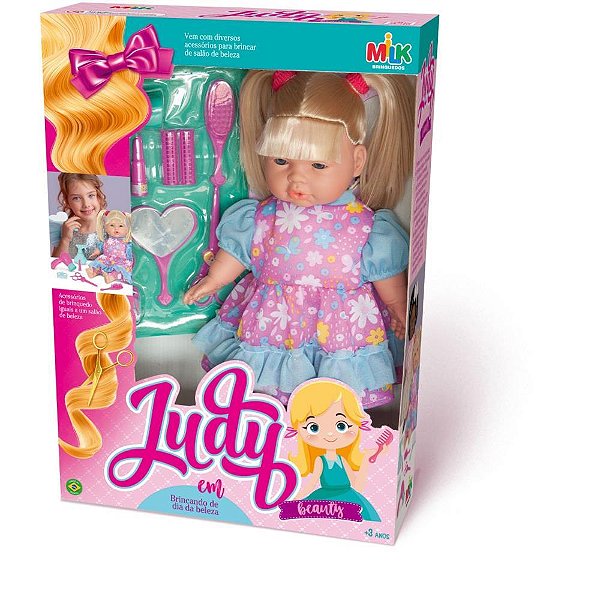 Boneca judy beauty 34cm c/acessorios - milk (unidade)