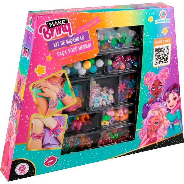 Bijuteria e micanga make brinq miganças 2 sort. - polibrinq (kit)