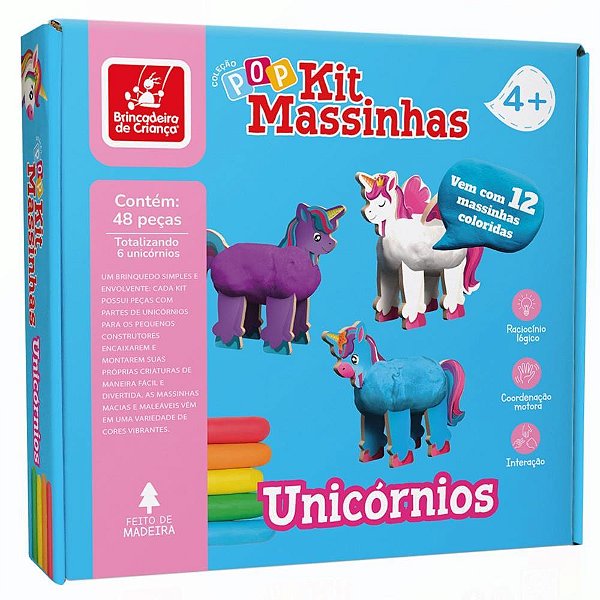 Massa para modelar criativa unicornios kit 23cor+6unic.mad - brinc. de crianca (unidade)