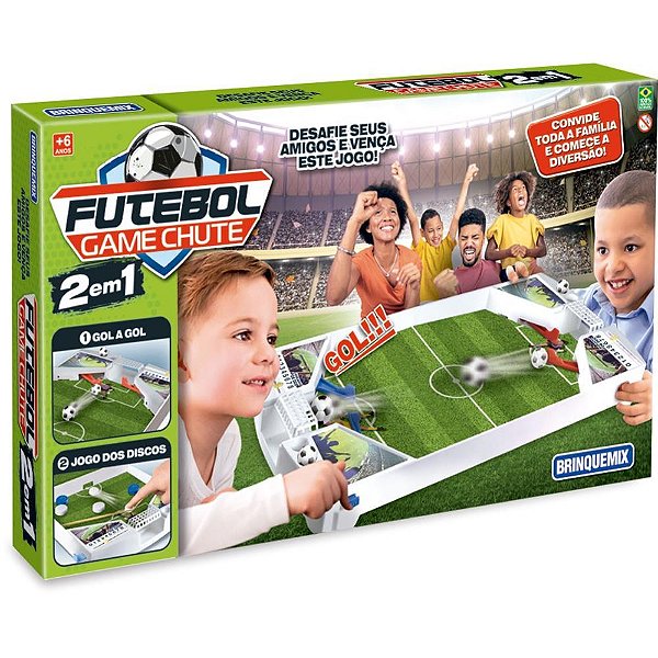 Futebol de botao futebol game chute 2em1 52x52c - brinquemix (unidade)