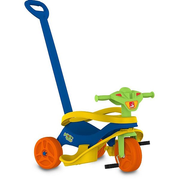 Triciclo mototico passeio/pedal azul - bandeirante (unidade)