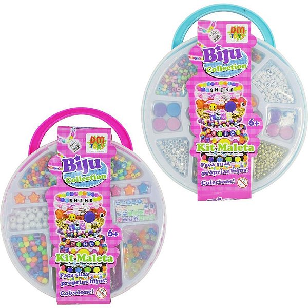 Bijuteria e micanga kit maleta biju collection (s) - dm toys (kit)