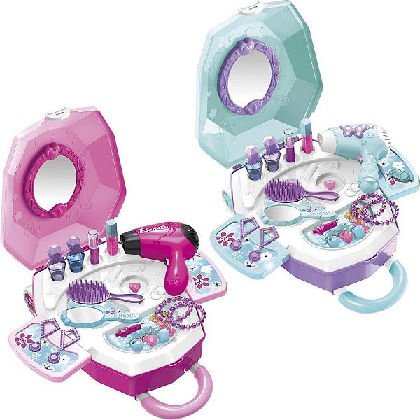 Brincando de profissoes maleta dia da beleza 2em1 (s) - dm toys (unidade)