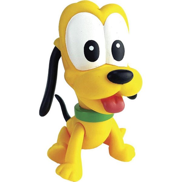 Boneco e personagem pluto vinil articulado 12cm - lider (unidade)