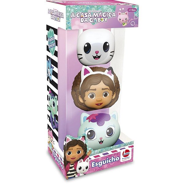Brinquedo diverso a casa da gabby bola esguicho2 - lider (kit c/03)