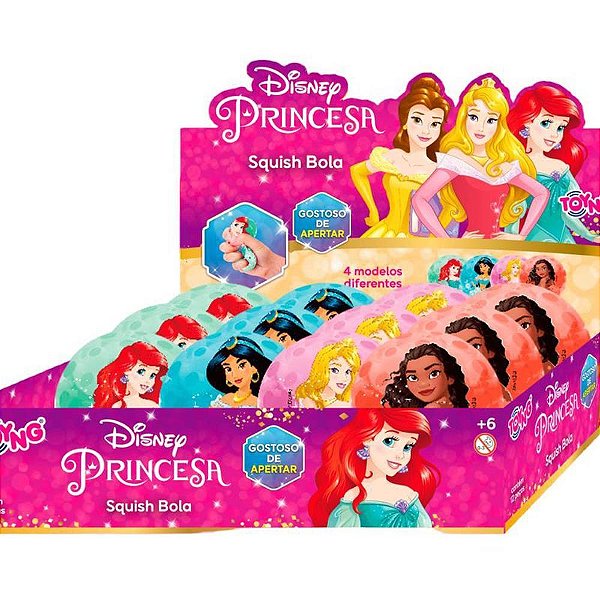 Brinquedo diverso princesas squish bola 6cm (s) - toyng (unidade)