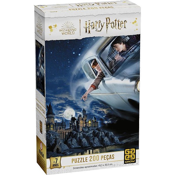 Quebra-cabeca cartonado harry potter 200 pecas - grow (unidade)