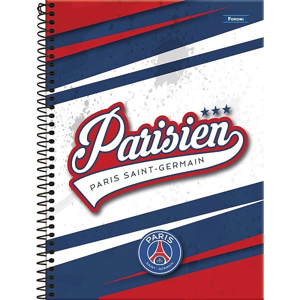 Caderno 01x1 capa dura paris saint germain  80f - foroni (pct.c/04)