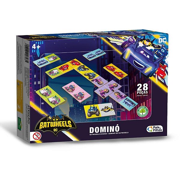 Domino batwheels 28 pecas - pais e filhos (unidade)