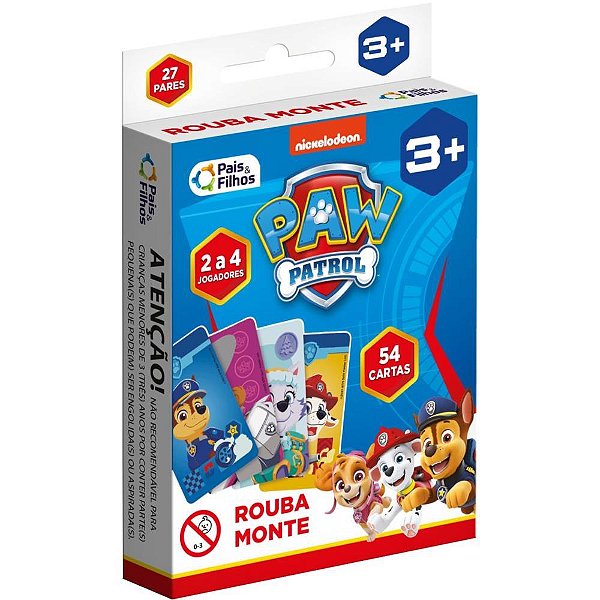 Jogo de cartas patrulha canina rouba monte - pais e filhos (unidade)