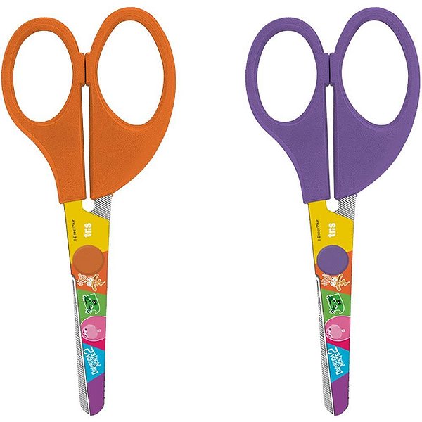 Tesoura escolar decorada divertidamente 2 13cm - summit (blister)