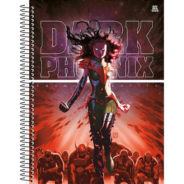 Caderno 10x1 capa dura x-men 160f - animativa (pct.c/04)