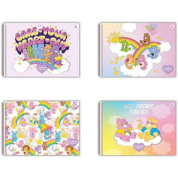 Caderno desenho univ capa dura ursinhos carinhos 60f - animativa (pct.c/05)