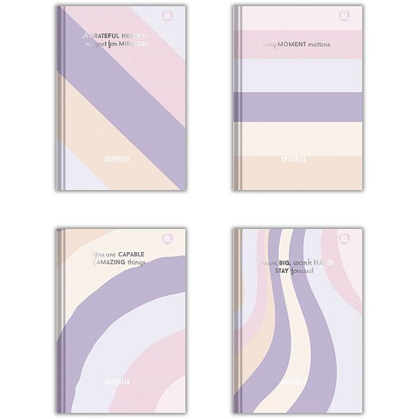 Caderno brochurao capa dura cristales 80f - animativa (pct.c/05)