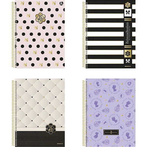 Caderno 10x1 capa dura rebeca bonbon 160f - animativa (pct.c/04)