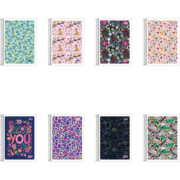 Caderno 01x1 flexivel d+ feminino 96fls - tilibra (pct.c/05)