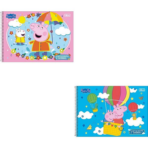 Caderno desenho univ capa dura peppa pig 80fls - tilibra (pct.c/04)