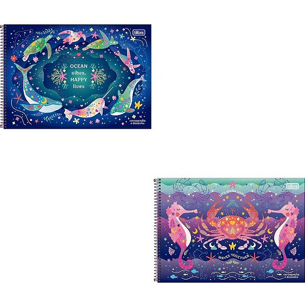 Caderno desenho univ capa dura bubble 80fls - tilibra (pct.c/04)