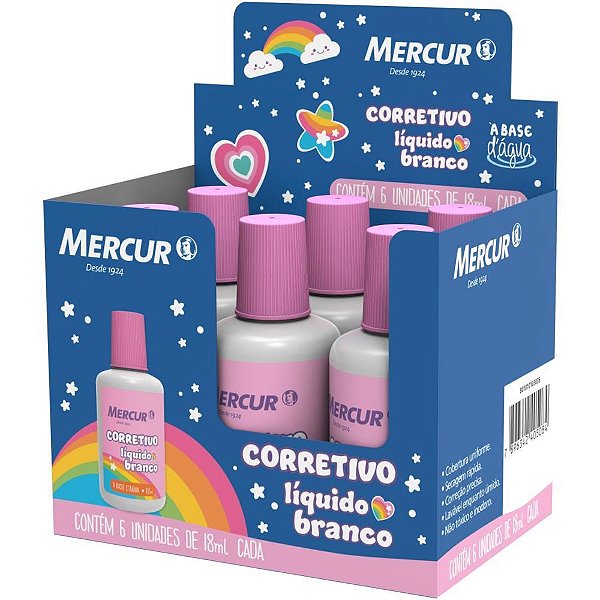 Corretivo 18ml branco cores magicas - mercur (cx.c/06)
