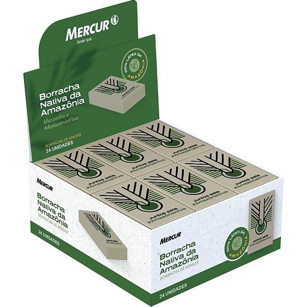 Borracha colorida nativa amazonia - mercur (cx.c/24)
