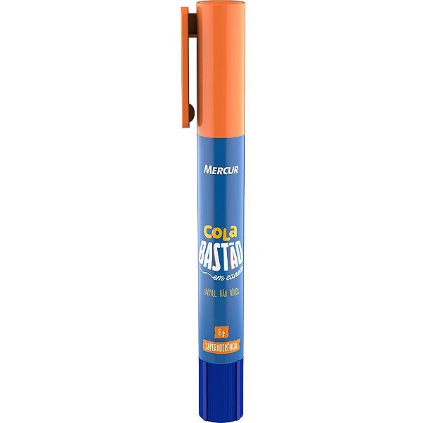 Cola bastao em caneta escolar 6g - mercur (cx.c/12)