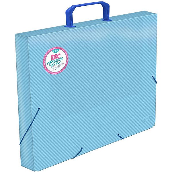 Maleta plastica com alca breeze azul oficio 40mm - dac (unidade)