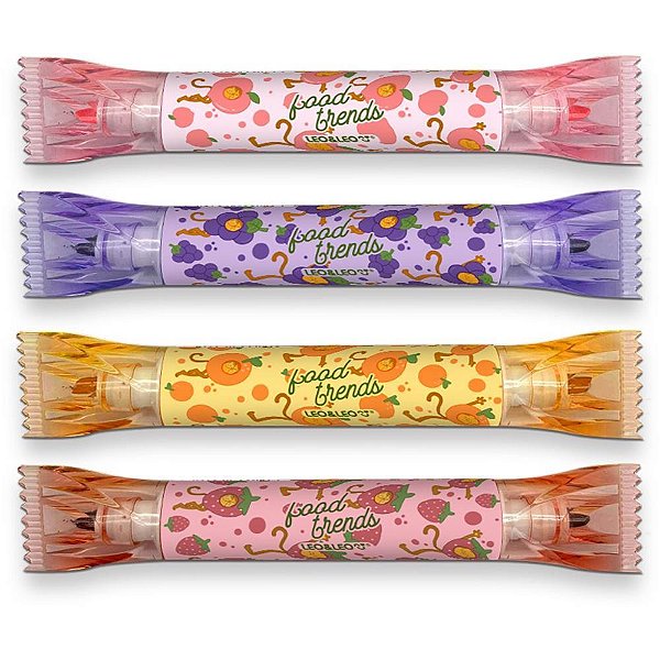 Caneta marca texto food trends 2em1 perfumado (s) - leonora (dp.c/24)