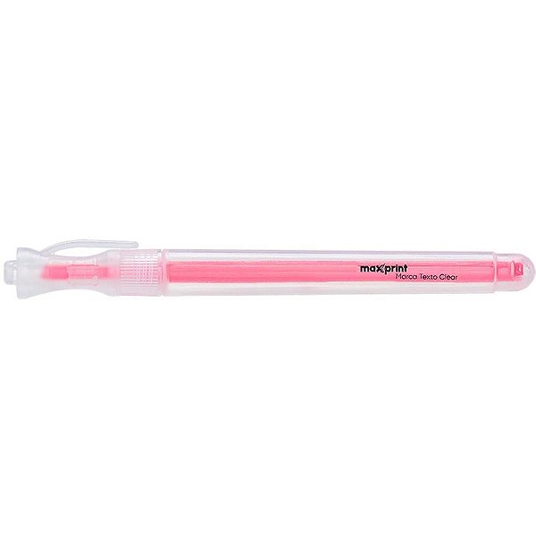 Caneta marca texto clear rosa - maxprint (cx.c/12)