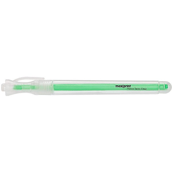Caneta marca texto clear verde - maxprint (cx.c/12)