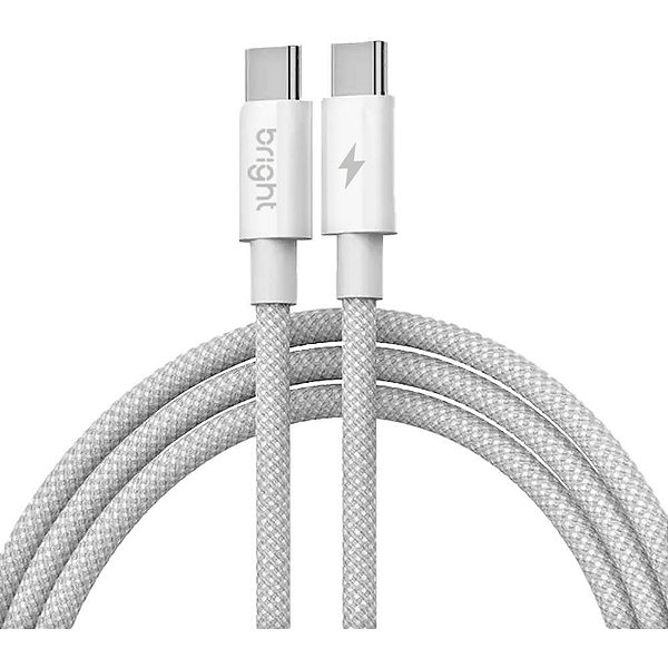Cabo usb tipo- c 3.0a 1m. branco - bright (unidade)