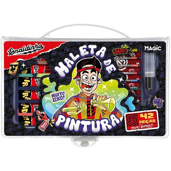 Maleta para pintura enaldinho 42 pecas 23,5x14cm - magic kids (unidade)