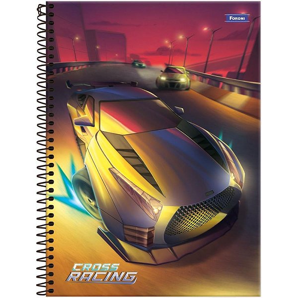 Caderno 15x1 capa dura cross racing 240f - foroni (pct.c/02)