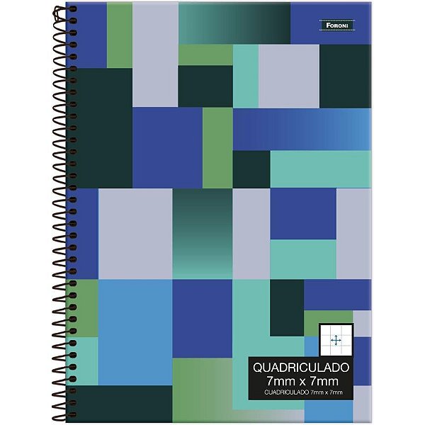 Caderno quadriculado univers. 07mmx07mm espiral cd.80f - foroni (pct.c/04)