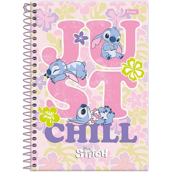 Caderno espiral 1/4 capa dura stitch 80f - foroni (pct.c/05)