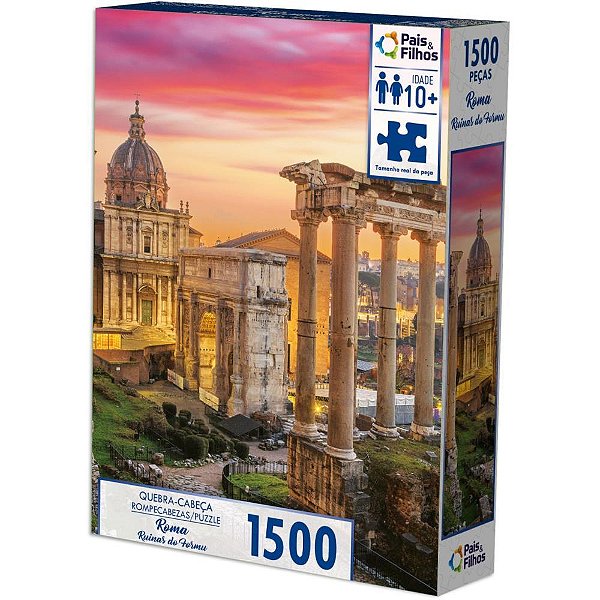 Quebra-cabeca cartonado roma ruinas do forum 1500p - pais e filhos (unidade)