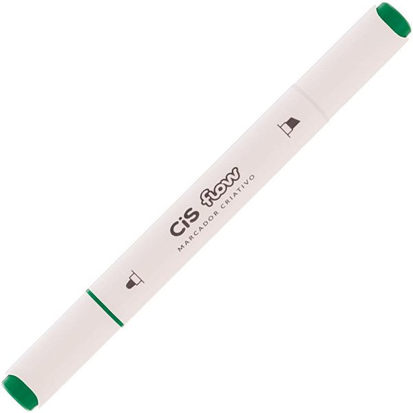 Marcador artistico cis flow verde esmeralda - sertic (cx.c/06)