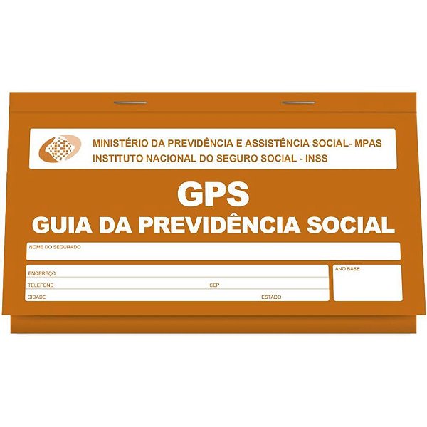 Impresso previdencia social carne gps 12x2 vias 180x110mm - pauta branca (pct.c/10)