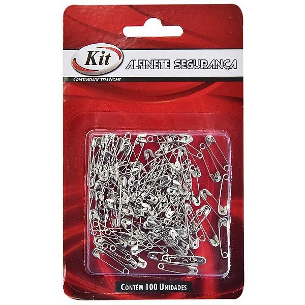 Alfinete seguranca n.000 aco niquelado - kit (ct.c/100)