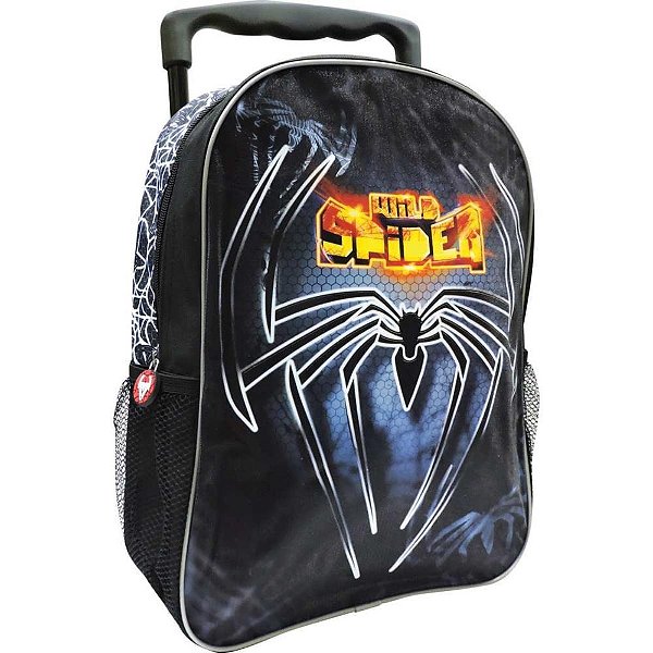 Mochila infantil com rodinha wild spider md (s) - kit (unidade)