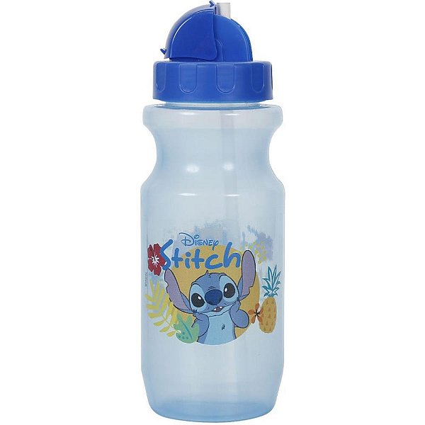 Garrafa plastica stitch retratil 580ml - dermiwil (unidade)